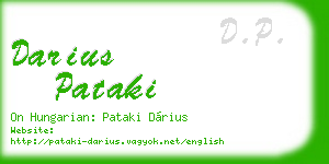 darius pataki business card